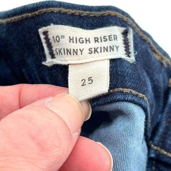 Madewell 10"‎ High Riser Skinny Skinny Jeans F4684 Dark Wash Stretch Women 25 - Picture 13 of 15